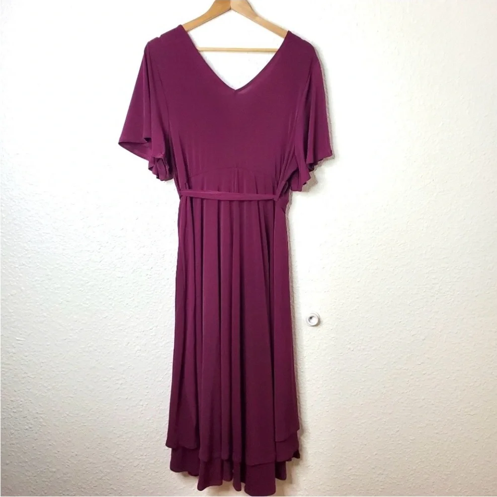 Torrid Berry Jersey Knit Faux Wrap Dress NWOT - Picture 8 of 8